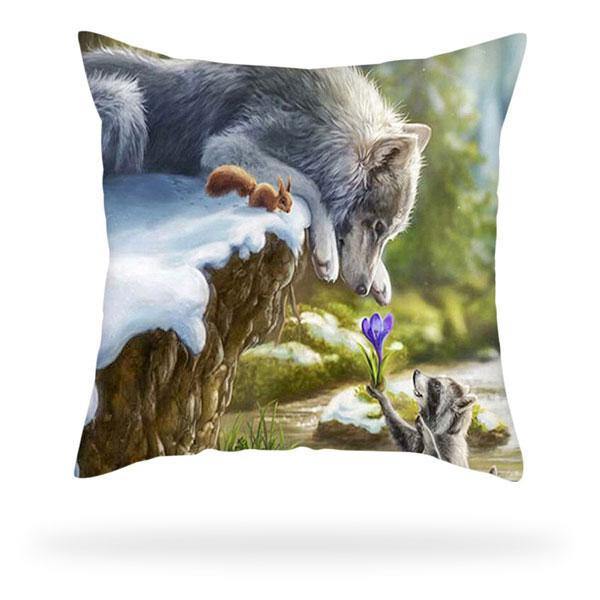 Brave wolf Pillow Case | Wolf-Horde-45cmX45cm-