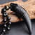 Carved Obsidian Wolf Fang Necklace FREKI | Wolf-Horde 