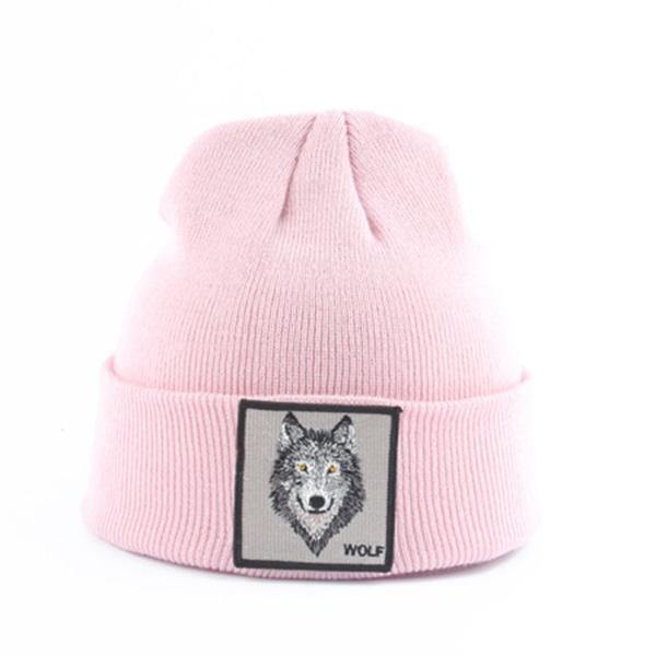 Children's wolf's head Beanie : a must | Wolf-Horde-Pink-