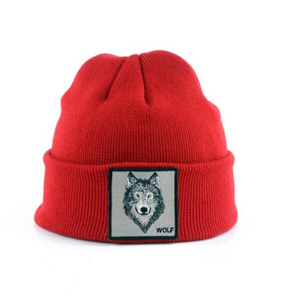 Children's wolf's head Beanie : a must | Wolf-Horde-Red-