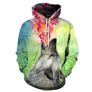Colorful Wolf Hoodie | Wolf-Horde S