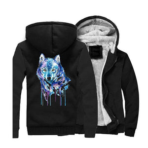 Colorful Wolf Jacket | Wolf-Horde Black