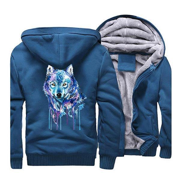 Colorful Wolf Jacket | Wolf-Horde Blue