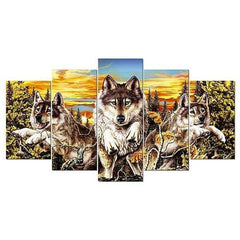 Colorful Wolf Painting | Wolf-Horde-Small-