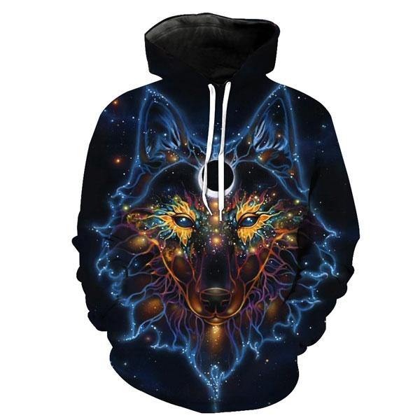 Cosmic Wolf Hoodie | Wolf-Horde S