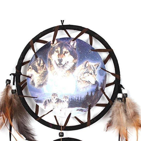 Dream Catcher Indian American Wolf | Wolf-Horde-