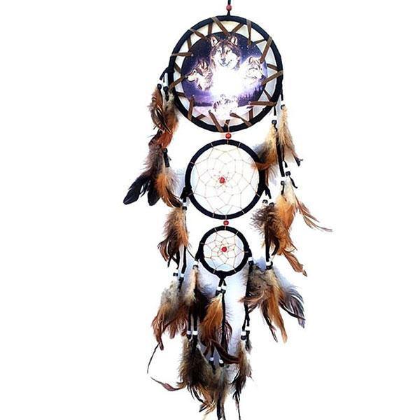 Dream Catcher Indian American Wolf | Wolf-Horde-