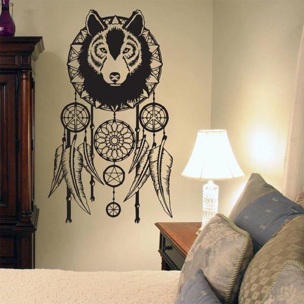 Dream Catcher Wolf Art | Wolf-Horde-42x72cm-