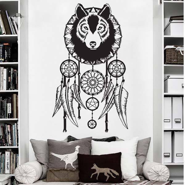 Dream Catcher Wolf Art | Wolf-Horde-42x72cm-