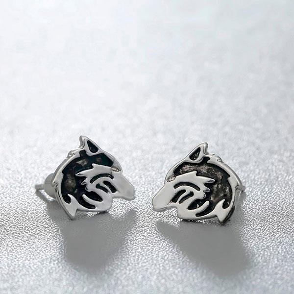 Earrings of the Wolf | Wolf-Horde-Silver-