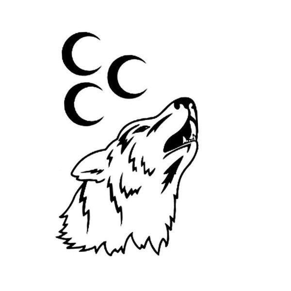 Easy Simple wolf tattoo | Wolf-Horde-