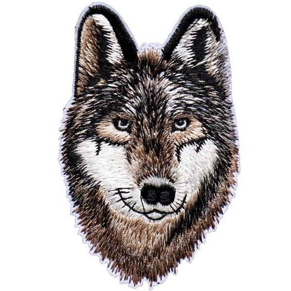 Embroidered Wolf Patch | Wolf-Horde-grey Wolf-