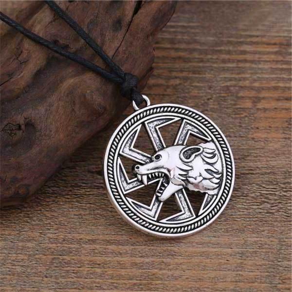 Fenrir Wolf Pendant | Wolf-Horde-Silver Rope-