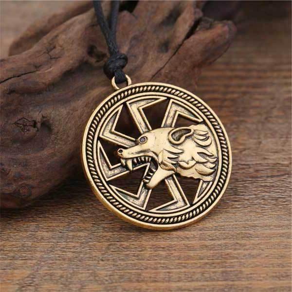 Fenrir Wolf Pendant | Wolf-Horde-Silver Rope-