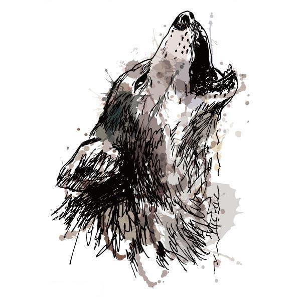 Ferocious Wolf Tattoo | Wolf-Horde-Aggressive-