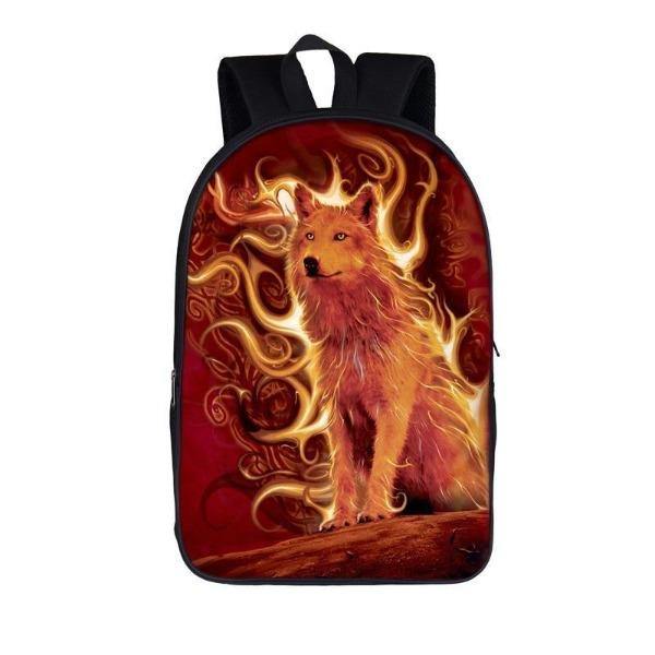Fire Wolf Backpack | Wolf-Horde High heat