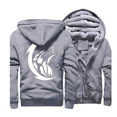 Fleece Jacket Wolf Design | Wolf-Horde-gray 2-