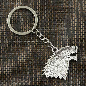 Game Of Thrones Stark Keychain | Wolf-Horde-Silver-