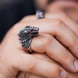 Game Of Thrones Stark Wolf Ring | Wolf-Horde-54mm-