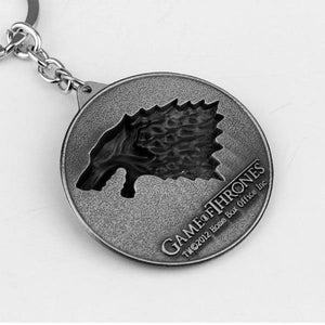 Game of Thrones Wolf Keychain | Wolf-Horde-Bronze-