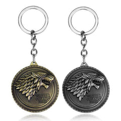 Game of Thrones Wolf Keychain | Wolf-Horde-Bronze-