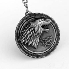 Game of Thrones Wolf Keychain | Wolf-Horde-Bronze-