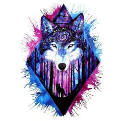 Geometric wolf head tattoo | Wolf-Horde-Geometric-