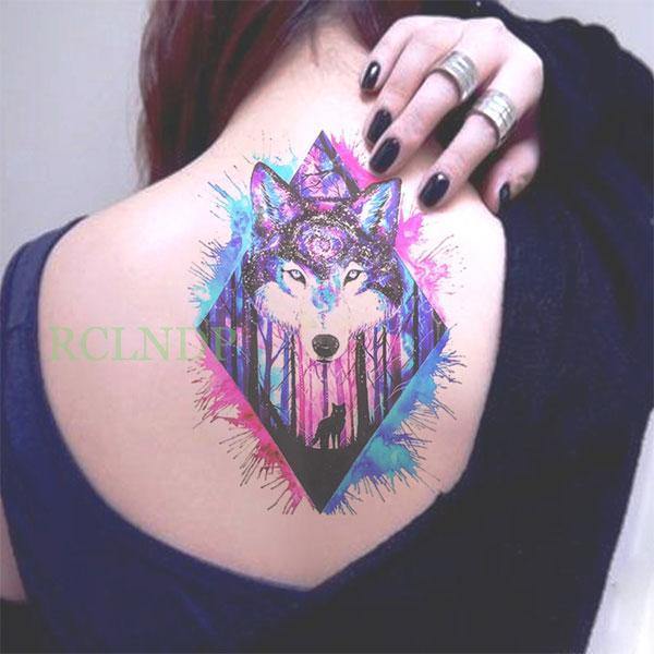 Geometric wolf head tattoo | Wolf-Horde-Geometric-