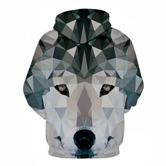 Geometric wolf hoodie best sale