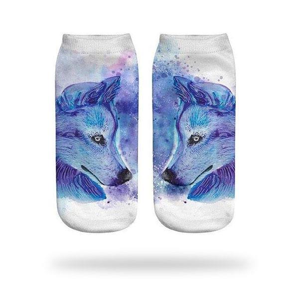 Girls Wolf Socks | Wolf-Horde-blue wolf-