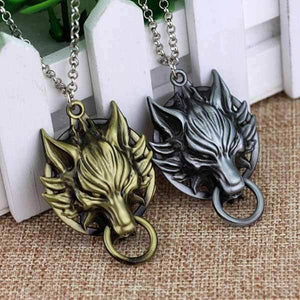 Gothic wolf necklace | Wolf-Horde-Bronze-