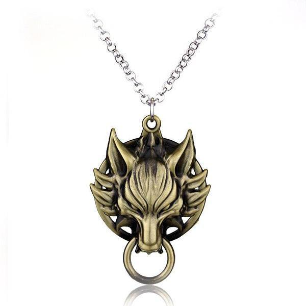 Gothic wolf necklace | Wolf-Horde-Bronze-