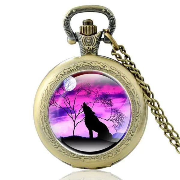 POCKET WATCH WOLF TOTEM Wolf-Horde