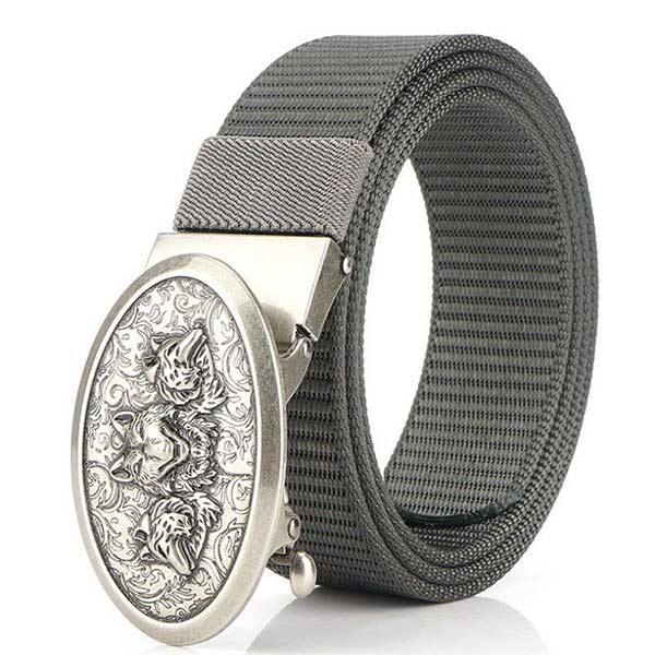 Grey Wolf Belt | Wolf-Horde-Belt gray / silver buckle-