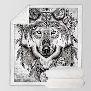Grey Wolf Blanket | Wolf-Horde-127cmx152cm-