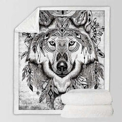 Grey Wolf Blanket | Wolf-Horde-127cmx152cm-