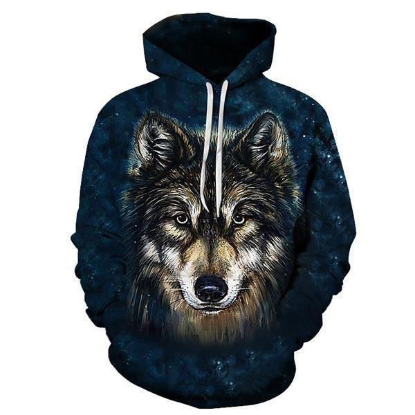 Grey Wolf Hoodie | Wolf-Horde S