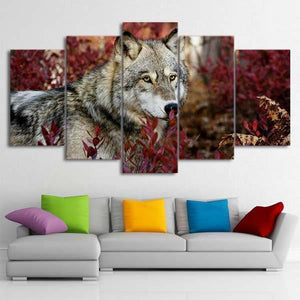 Grey Wolf Painting | Wolf-Horde-Small-