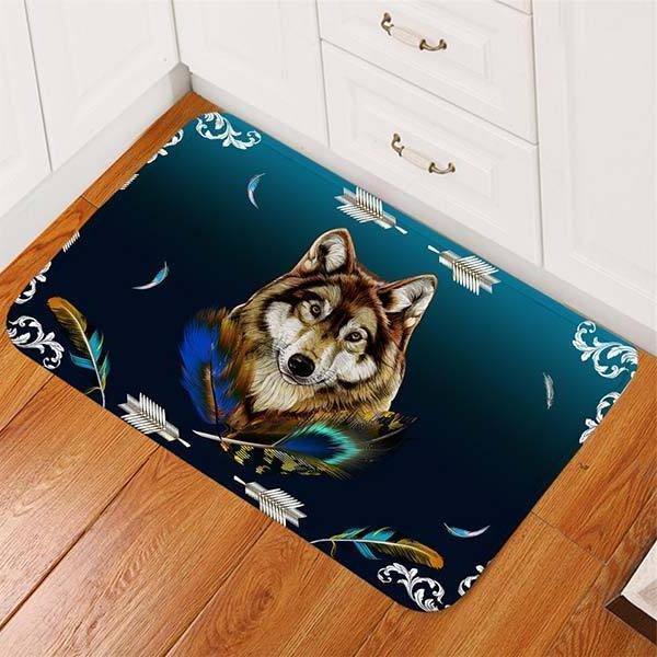  Wolf Rug 3x4 Area Rug Dream Catcher Rugs for Entryway