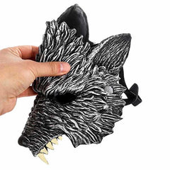 Half wolf mask: terrifying ornament | Wolf-Horde-100cm-