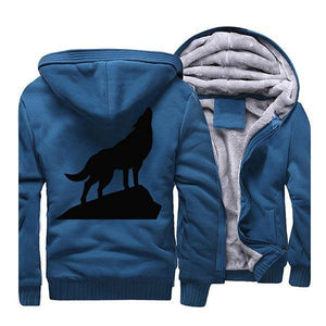 Howling Wolf Fleece Jacket | Wolf-Horde Blue