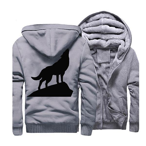 Howling Wolf Fleece Jacket | Wolf-Horde Grey