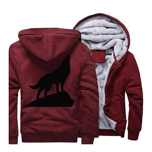 Howling Wolf Fleece Jacket | Wolf-Horde Red