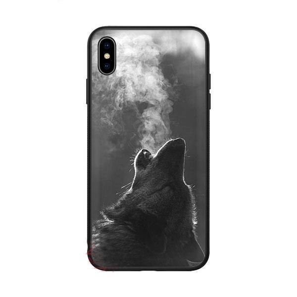 Howling wolf iPhone shell: symbol of strength | Wolf-Horde-iPhone 5S SE-
