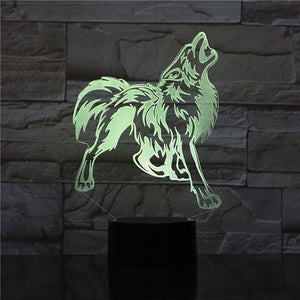 Howling Wolf Lamp | Wolf-Horde-16 changing colors-