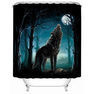 Howling Wolf Shower Curtain | Wolf-Horde-W90xH180cm-