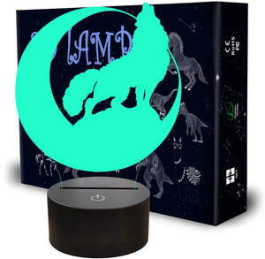 Howling Wolf Touch Lamp | Wolf-Horde Remote 16 changing 