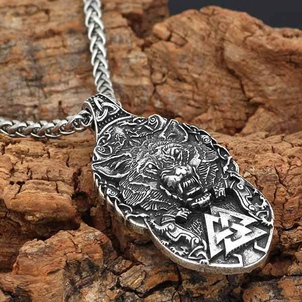 Huge Wolf Head Pendant | Wolf-Horde-Silver-