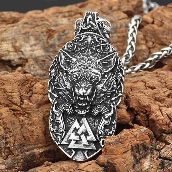 Huge Wolf Head Pendant | Wolf-Horde-Silver-