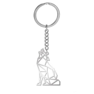 Japanese Wolf Keychain | Wolf-Horde-howling-